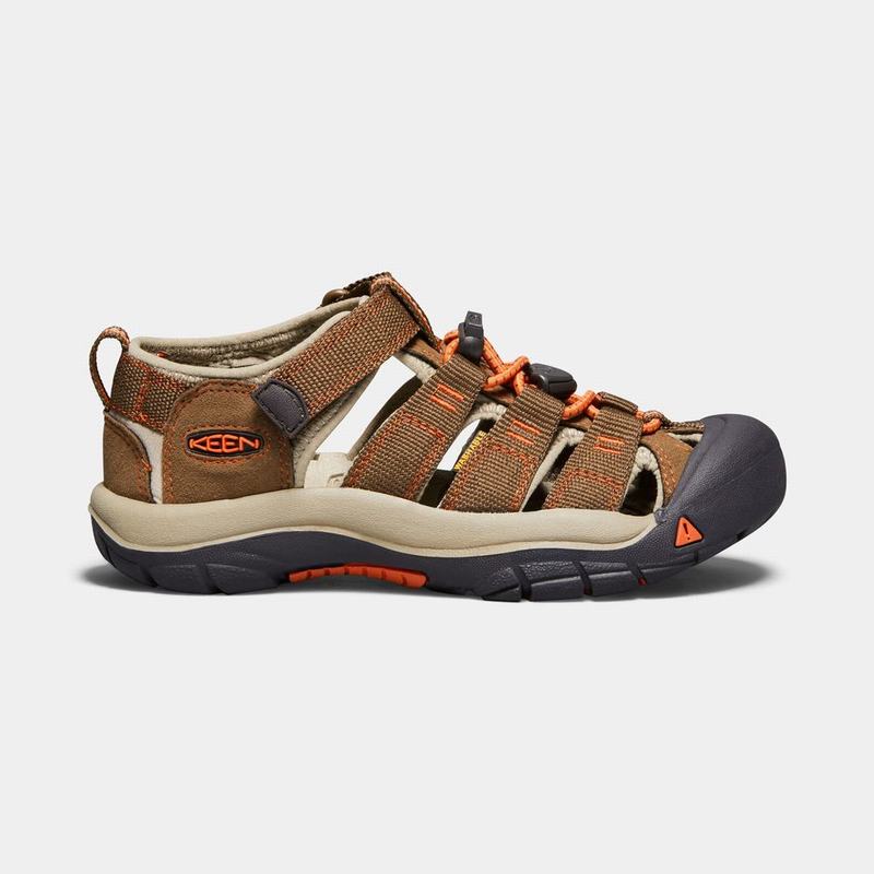 Cheap Keen Newport H2 Kids Sandals Brown/Orange NZ (3794-SORXU)